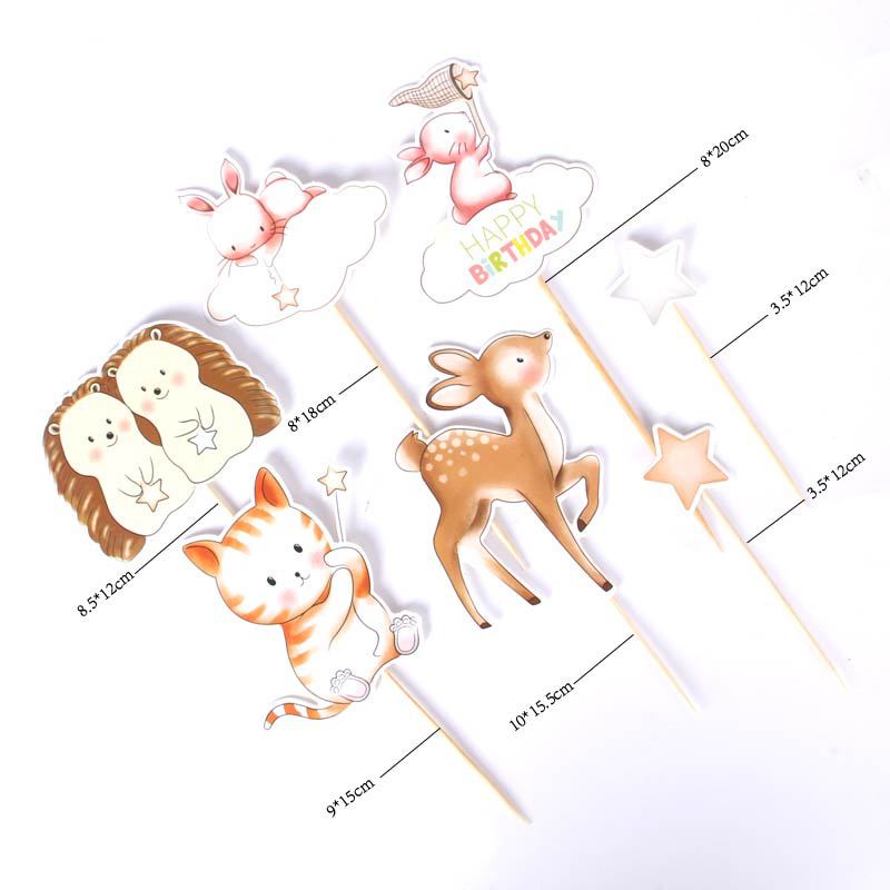 [SIÊU RẺ❤️] – SCG Tuần lộc, Nhím, Thỏ - Trang trí bánh sinh nhật bánh kem