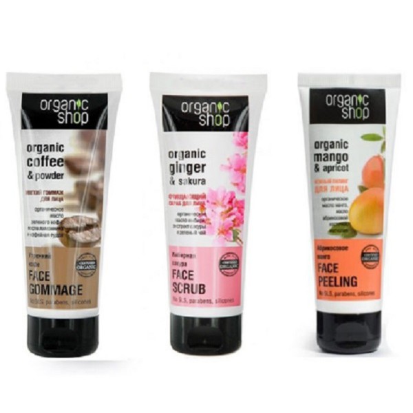 Kem Tẩy Da Chết Mặt Organic Shop 75ml Từ Nga