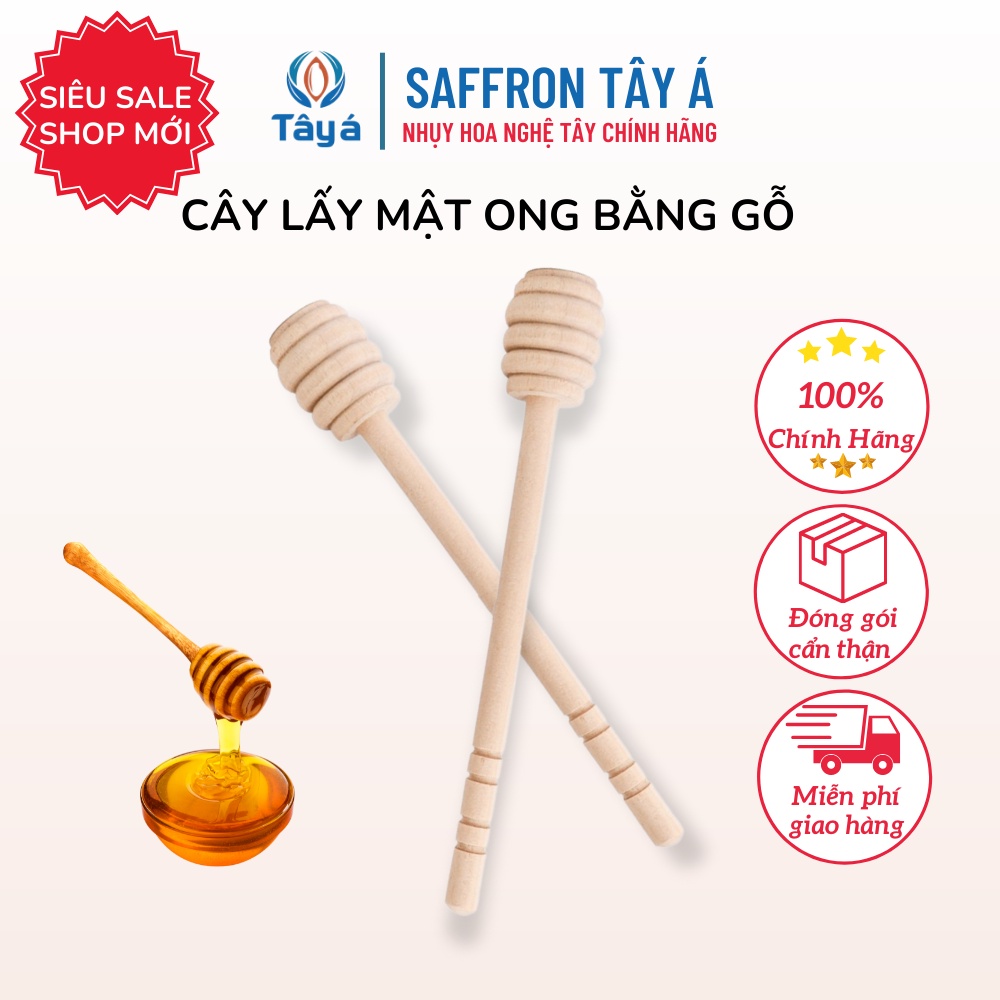 Que gỗ lấy mật - Có sẵn - 1 cái - Dụng cụ lấy mật ong bằng gỗ thông