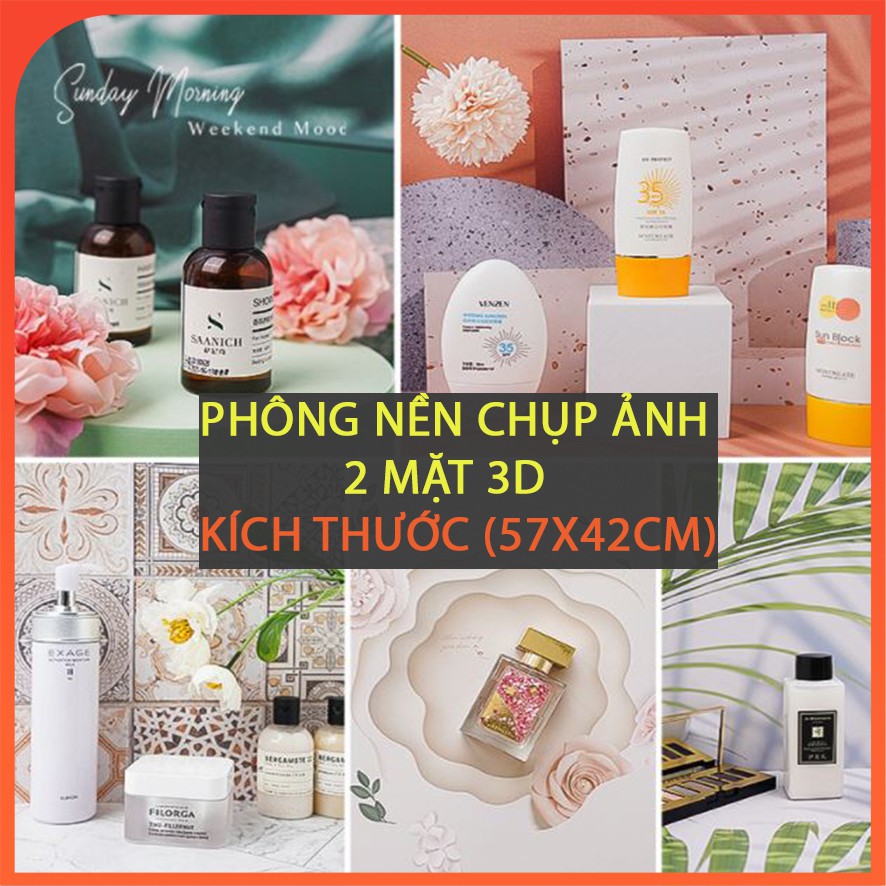 (Lỗi sản phẩm đổi mới) Phông nền chụp ảnh size nhỏ 2 mặt phông nền 3D chụp ảnh sản phẩm phông nền giấy TITI DECOR