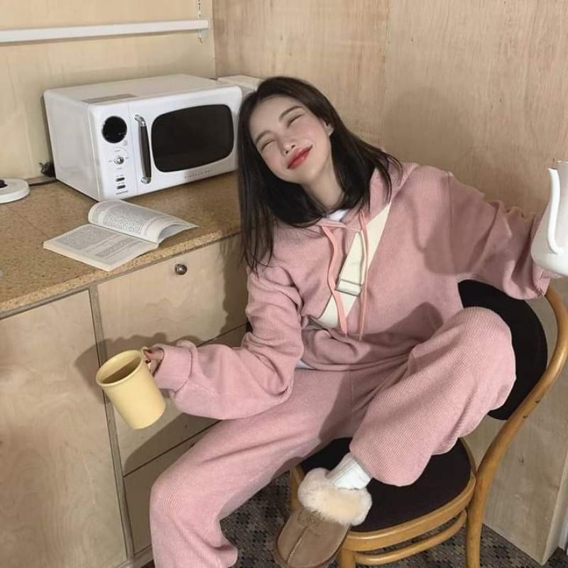 Sét bộ nỉ oversize cho nữ