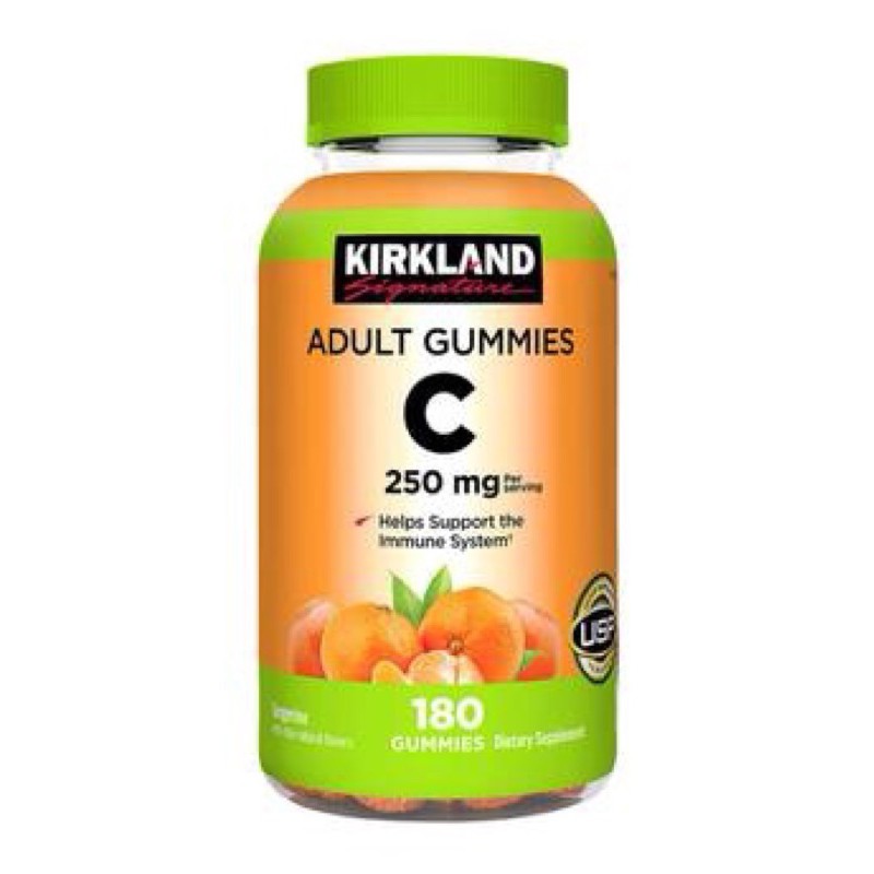 🍊🍋[HSD 04/2022] Kẹo Dẻo Kirkland Vitamin C 250mg Adult Gummies của Mỹ 180 viên
