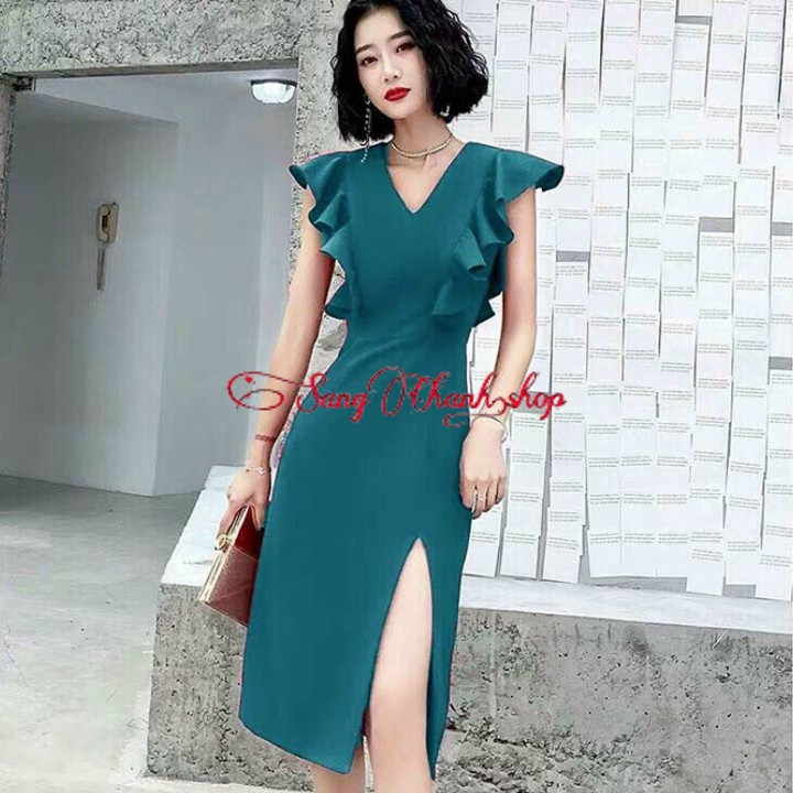 Đầm Sang Chảnh Hút Hồn | Đầm Ôm Phối Bèo Cánh Tiên Mẫu Hot 2020 Trend 2020 | BigBuy360 - bigbuy360.vn