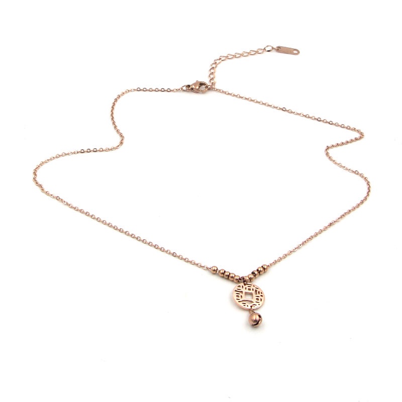 Dây chuyền vòng cổ nữ titan đồng tiền X4-309-2 - CAM KẾT KHÔNG GỈ, KHÔNG BAY MÀU - BẢO HÀNH 12 THÁNG