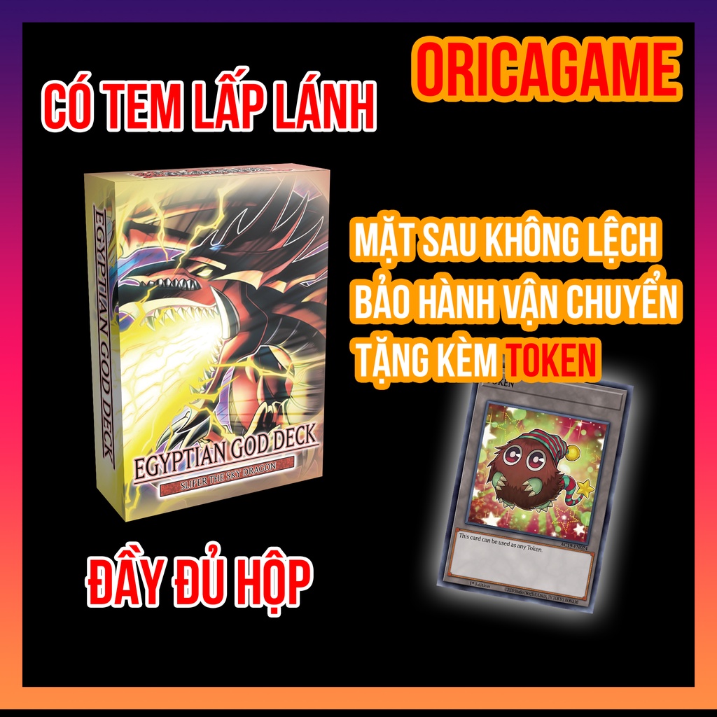 Bộ bài huyền thoại thần Osiris EGYPTIAN GOD DECK Slifer the Sky Dragon card bài yugioh có tem chất lượng cao