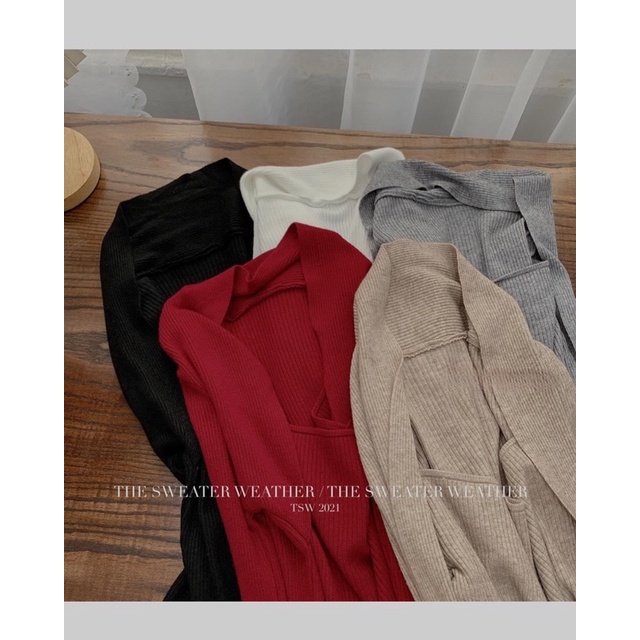 Áo len tăm dài tay cổ U ôm body sang chảnh | BigBuy360 - bigbuy360.vn