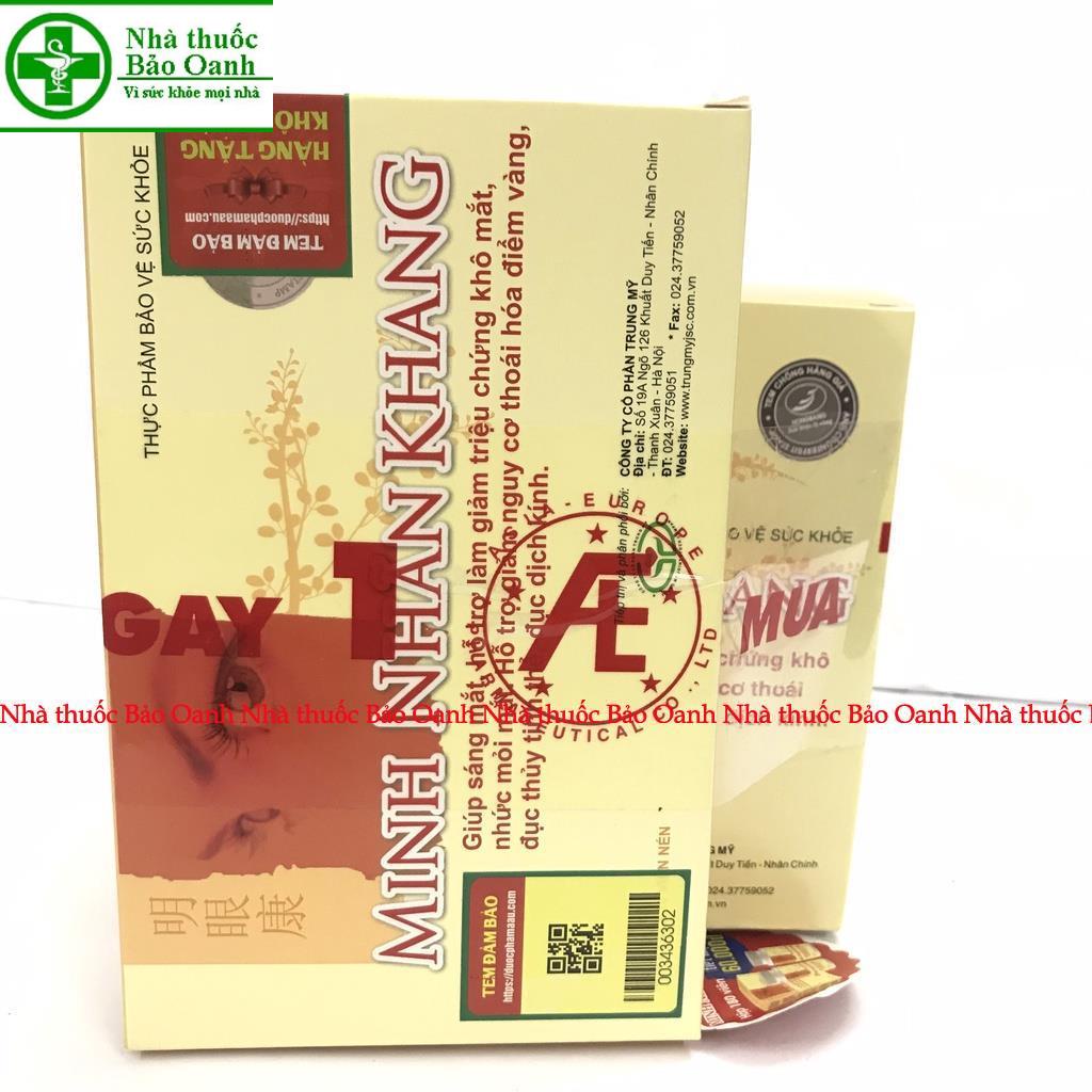 Minh Nhãn Khang 180 viên- Á Âu - bổ mắt, hỗ trợ giúp tăng cường thị lực, giảm đục thủy tinh thể