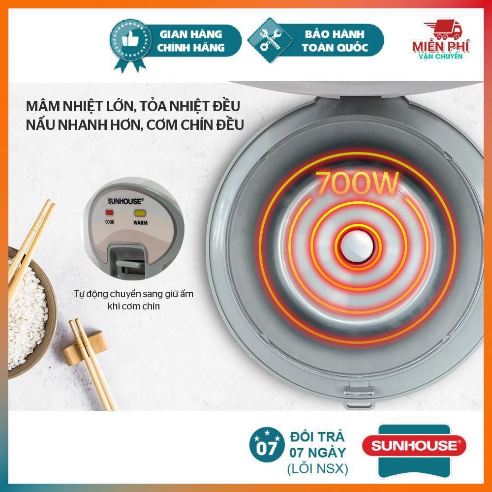 Nồi Cơm Điện 1.8L Sunhouse SHD8602, Nồi Cơm Điện Sunhouse Siêu Bền, Bảo Hành Toàn Quốc, Lòng Nồi Chống Dính Whitford | BigBuy360 - bigbuy360.vn