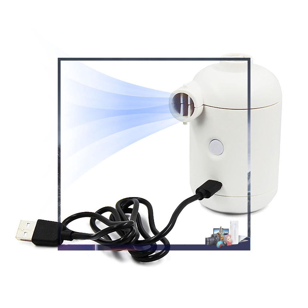 Máy Bơm Hơi Điện Tử Cầm Tay Sạc USB Nhanh Dùng Ngoài Trời