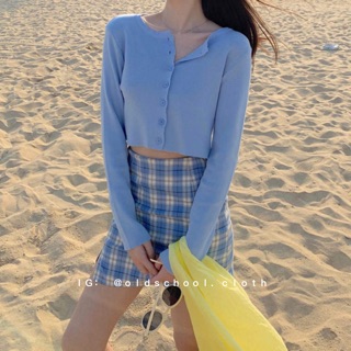 Croptop LEN tay dài Ulzzang (ảnh thật/sẵn)