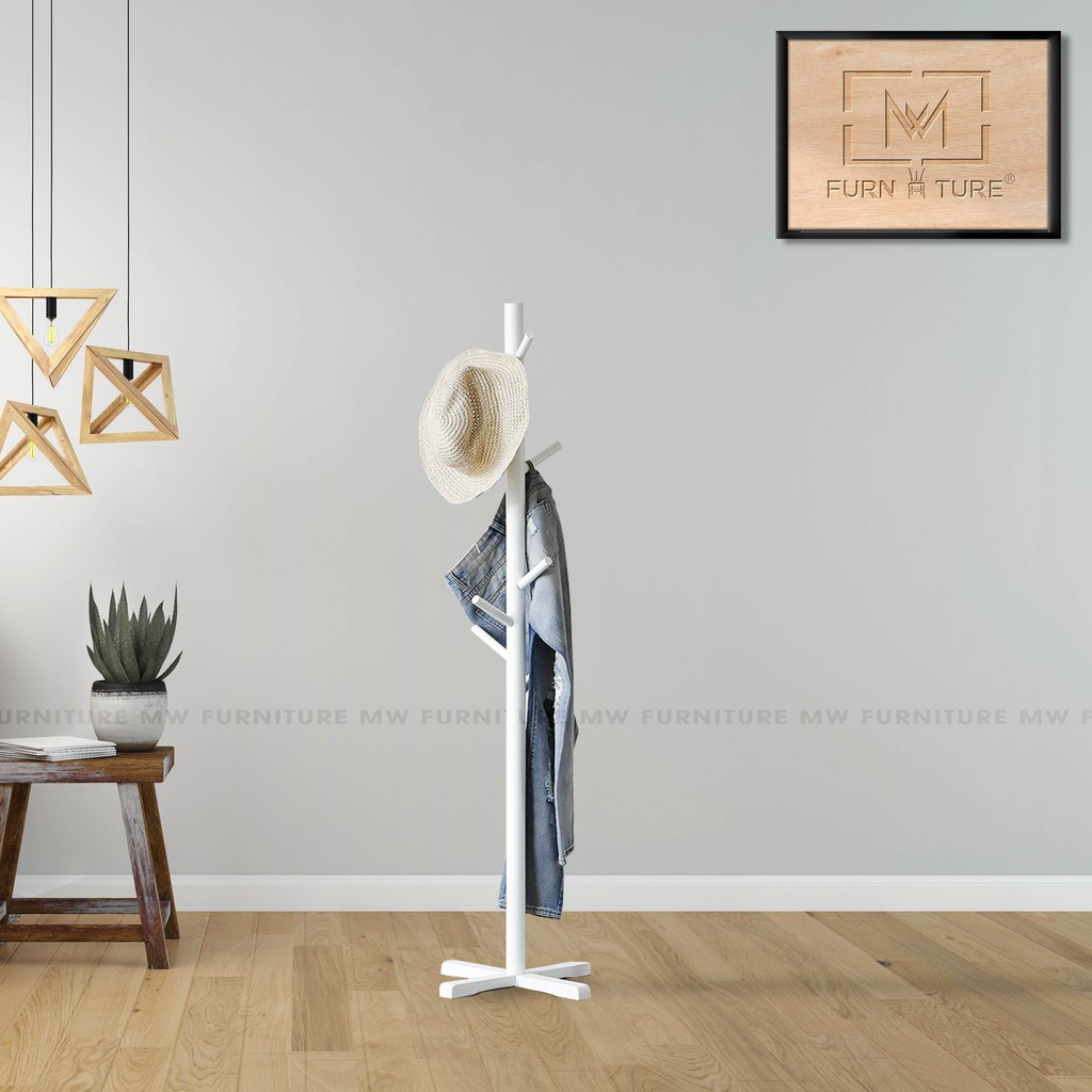 CÂY TREO QUẦN ÁO HÀN QUỐC MÀU TRẮNG - STANDING HANGER WHITE
