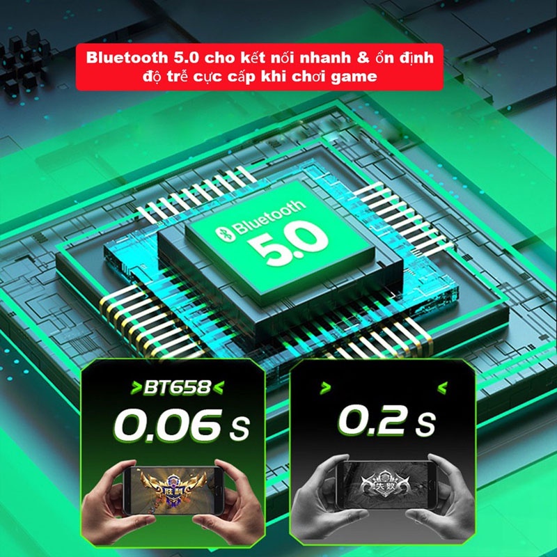 Tai nghe bluetooth không dây Gaming HOCO Apro366 5.0 TWS, Bass mạnh mẽ, Độ trễ cực thấp khi chơi game, Cho Android IOS