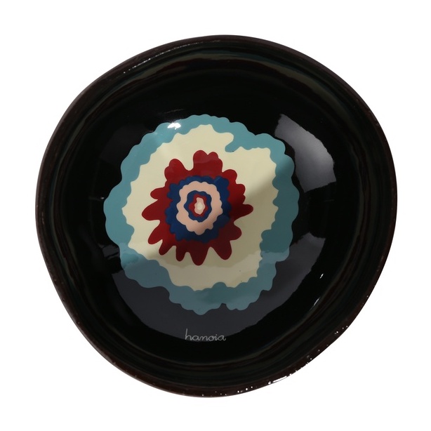 Bát dừa sơn mài họa tiết hoa Hanoia