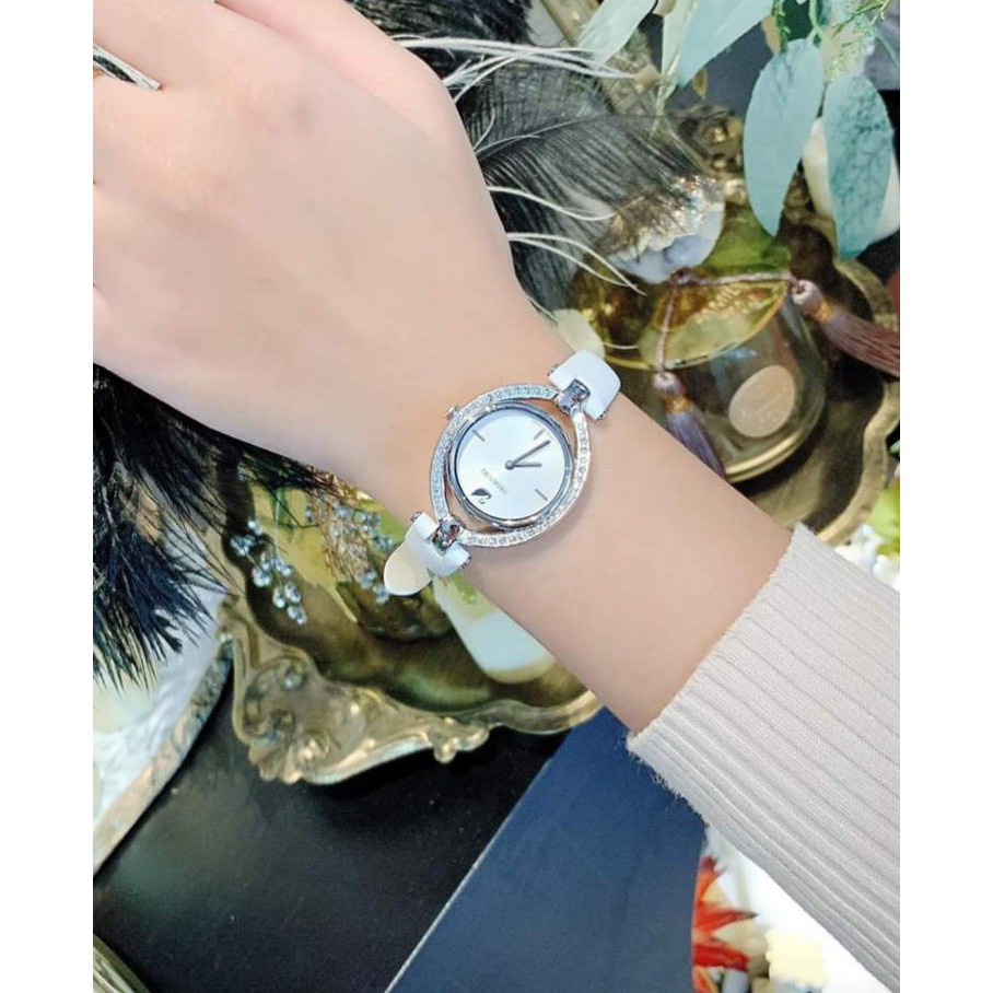 ĐỒng hồ nữ cao cấp SWAROVSKl Stella trắng như bạch tuyết