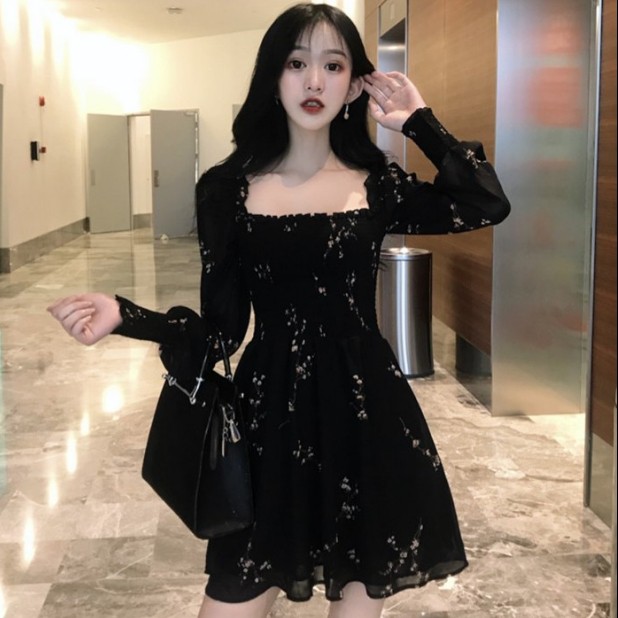 Váy voan hoa nhí Hàn Quốc bo chun | BigBuy360 - bigbuy360.vn