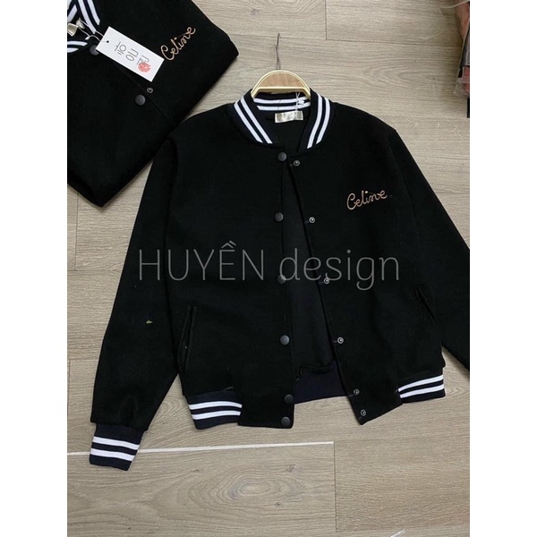 ÁO BOMBER DẠ THÊU NGỰC CHỮ C.LINE
