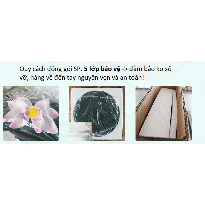 Đồng hồ treo tường sen cá LIÊN HOA LÝ NGƯ ĐỒ