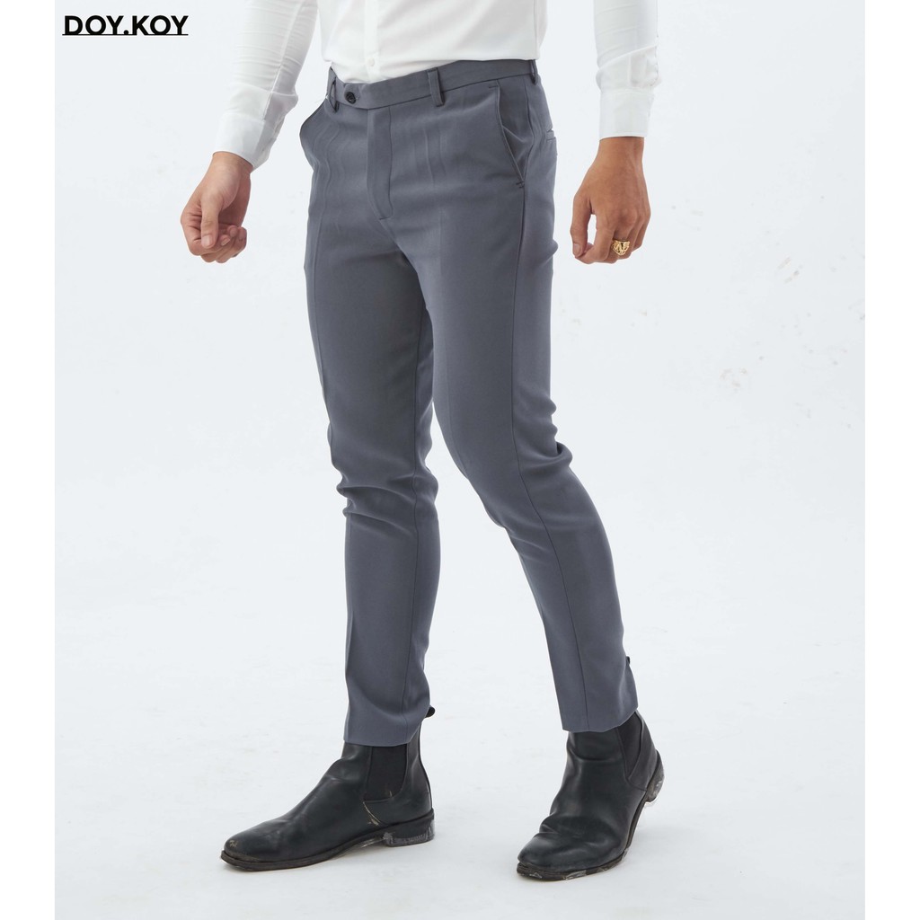 Quần tây nam công sở lịch lãm quần tây nam Hàn Quốc ống ôm đen, xám, xám đậm- DOY.KOY | BigBuy360 - bigbuy360.vn