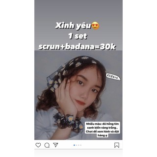 bandana hoa cúc trong suốt