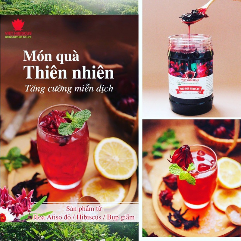 Combo Mứt Hibiscus + Trà + Nước cốt ngâm cực thích | BigBuy360 - bigbuy360.vn