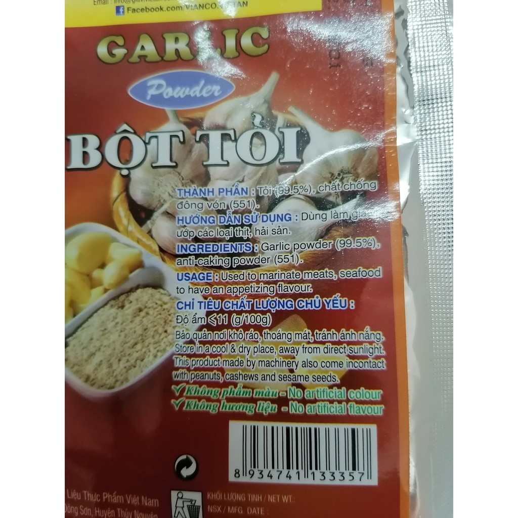 [50g – Nhỏ] Bột tỏi [VN] VIANCO Garlic Powder (bph-hk)