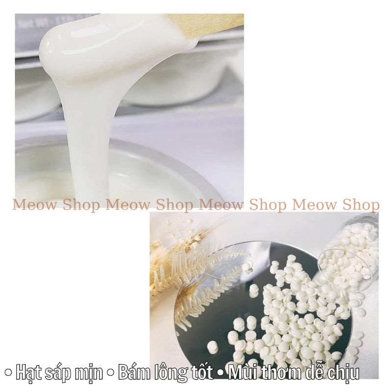 Sáp wax lông nóng Hard wax beans dừa coconut siêu bám lông, an toàn cho da 50g/100g