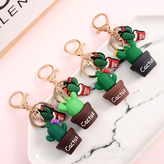 Móc khoá chậu cây xương rồng may mắn 🌵🌵🌵