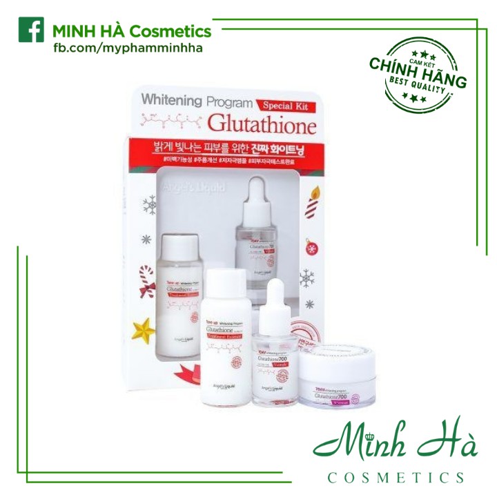 Set trắng da 7 days Glutathione Whitening Program Special Kit