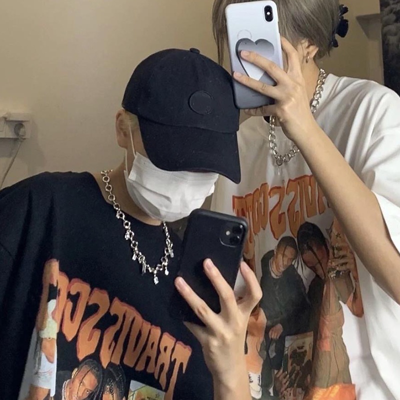 Áo Thun Tay Ngắn In Chữ Phong Cách Hip Hop Thời Trang Cho Nam Và Nữ