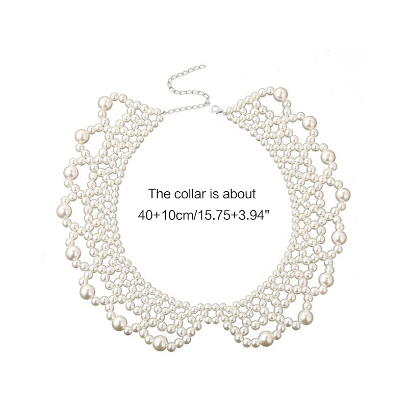 Vòng Cổ Choker Đính Hạt Ngọc Trai Nhân Tạo Kiểu Dáng Tối Giản