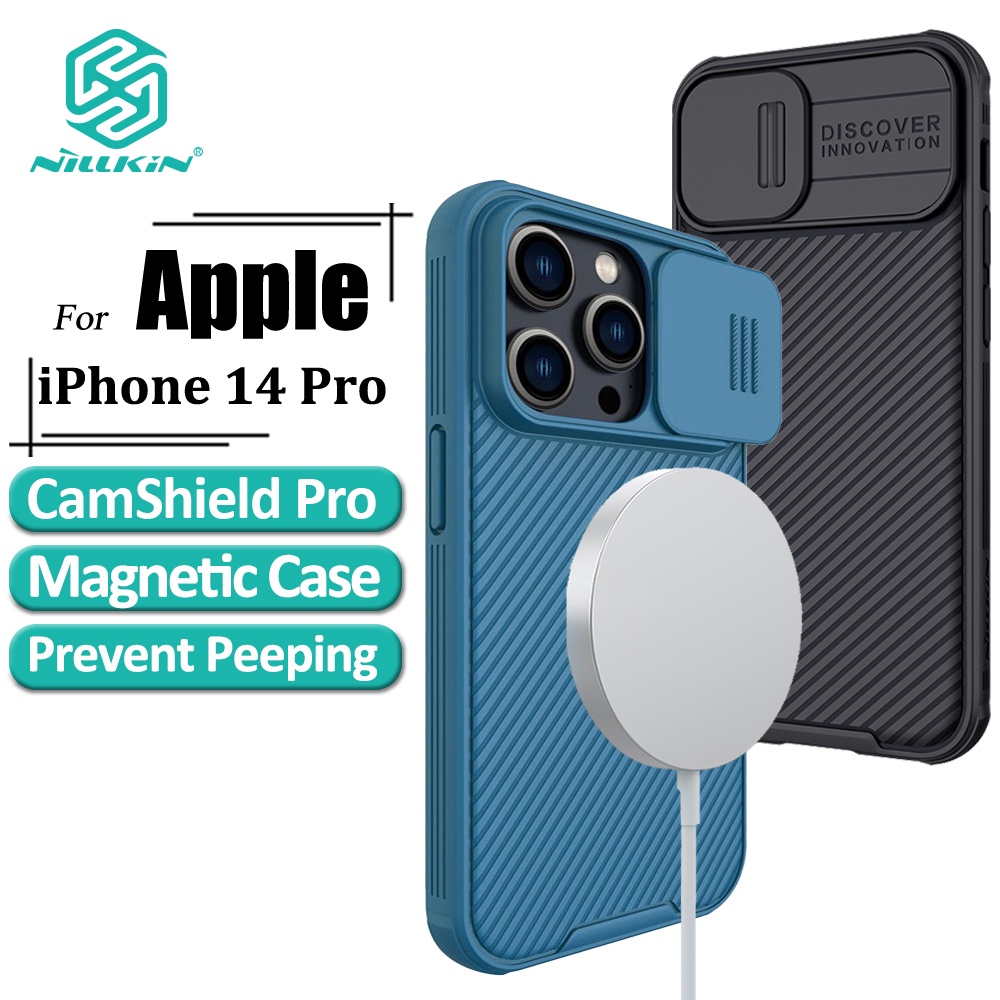 Ốp điện thoại Nillkin bằng tpu + pc chống sốc có nắp trượt bảo vệ camera thích hợp cho iPhone 14 Pro