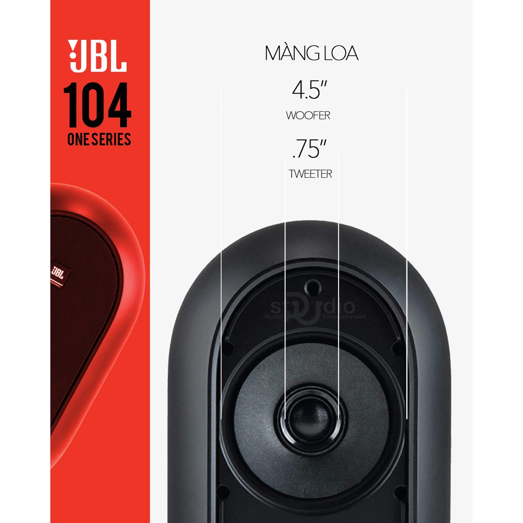 Loa kiểm âm JBL 104, Monitor Studio Music BẢO HÀNH miễn phí trong 01 năm
