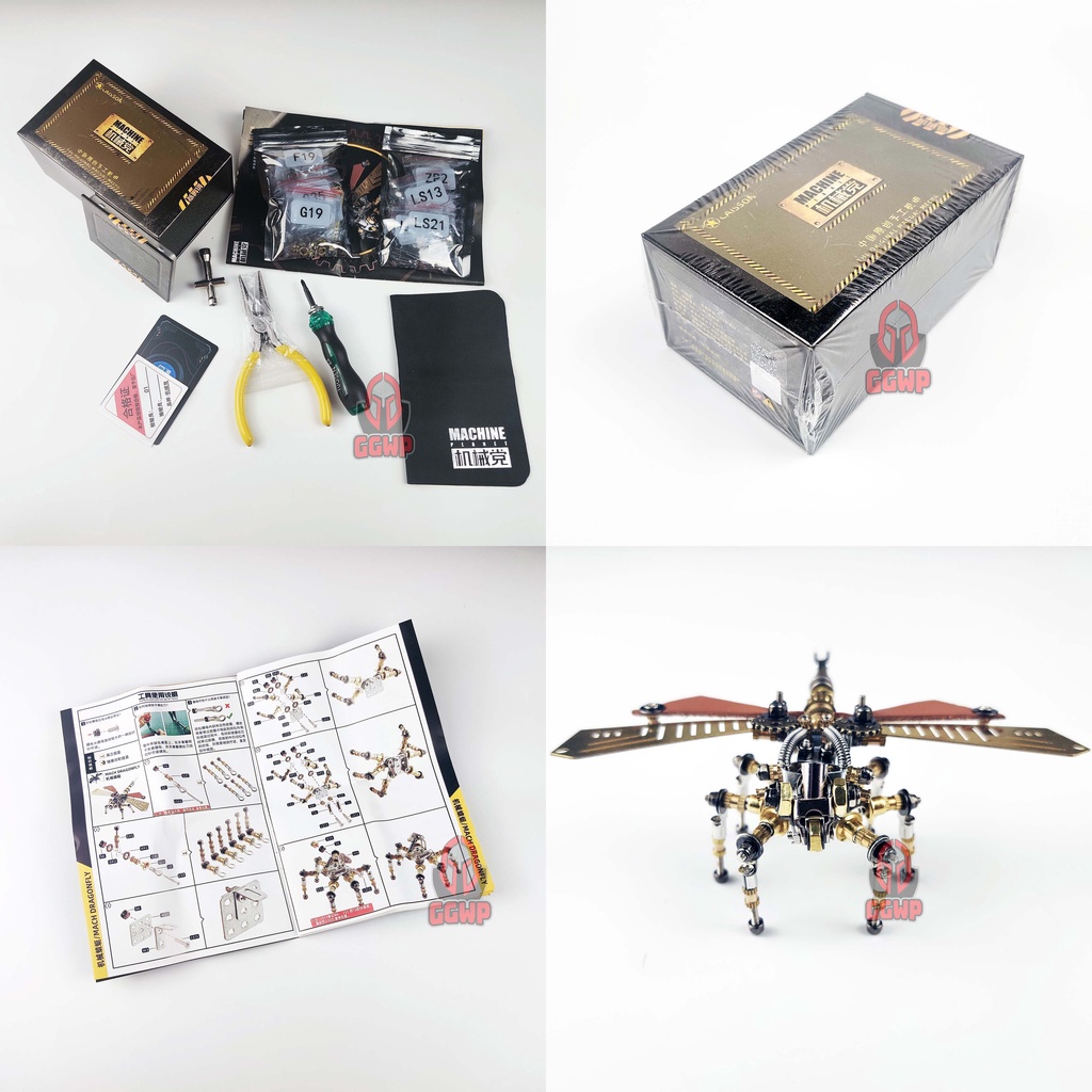 Mô hình lắp ráp cơ khí Mach Dragonfly Chuồn chuồn kim loại