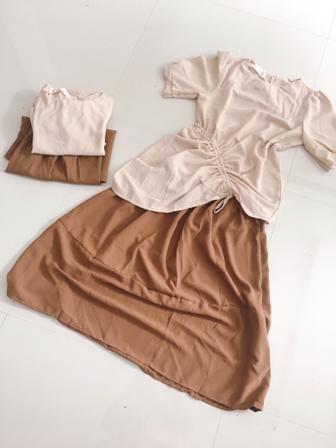 Set áo rút dây váy xoè hottrend( kèm hình thật ) | BigBuy360 - bigbuy360.vn