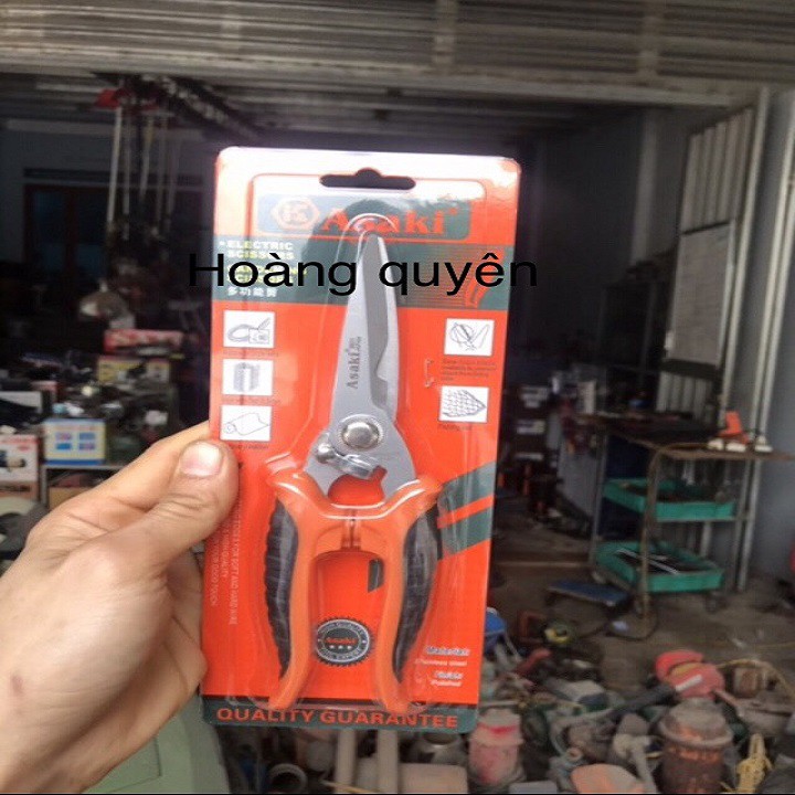 Kéo cắt cành, cắt dây điện lưỡi inox Asaki nhật bản Ak-8631