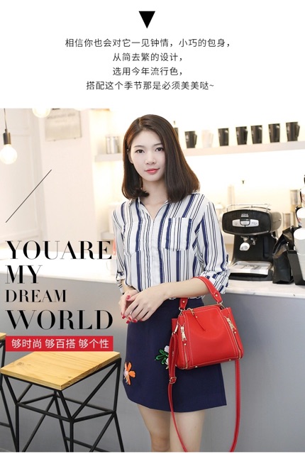 Túi trống khoá sườn phong cách Hàn Quốc | BigBuy360 - bigbuy360.vn