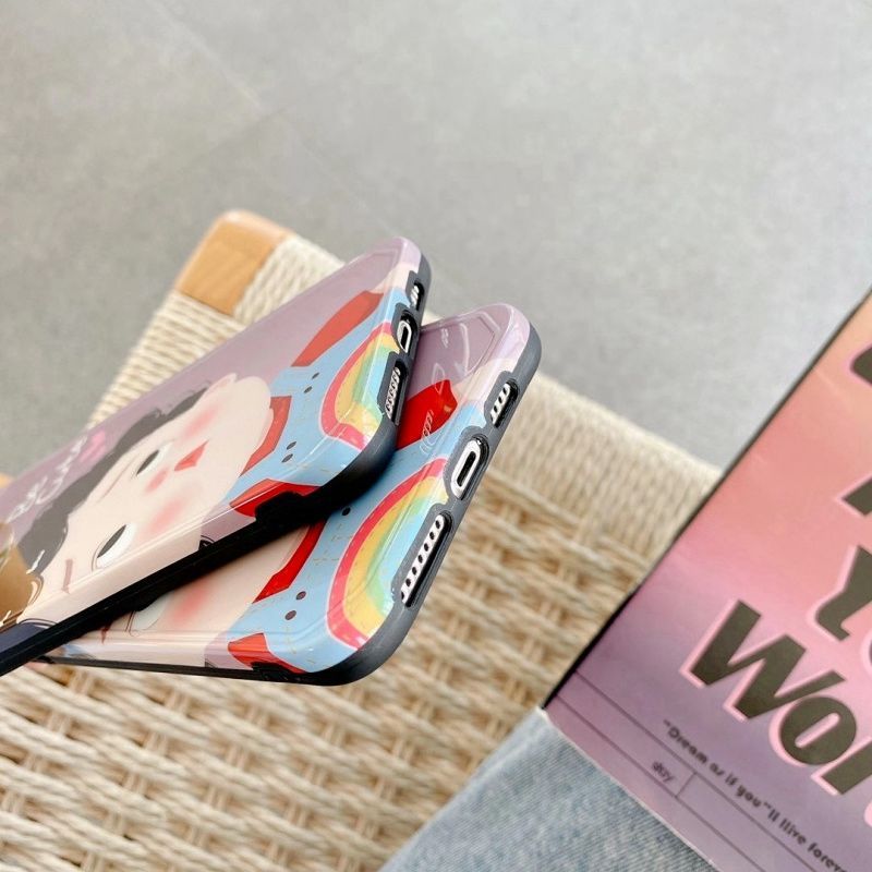 Ốp Lưng Kiểu Dáng Hoạt Hình Cao Cấp Cho Se / 7 / 7p / 8 / 8p / X / Xs / Xsmax / Xr / 11 / 12 / Mini / Pro / Promax