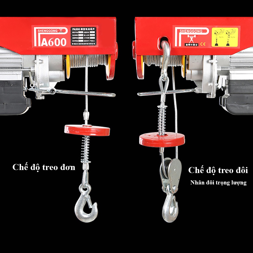 Bộ Tời Điện Kèm Rùa ABG PA600 30 Mét Nâng Hạ Vật Nặng Dễ Dàng Trong Nhà Xưởng Công Nghiệp