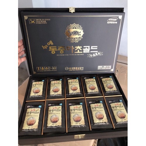 Đông Trùng Hạ Thảo Hộp Gỗ Đen 60 Gói | BigBuy360 - bigbuy360.vn