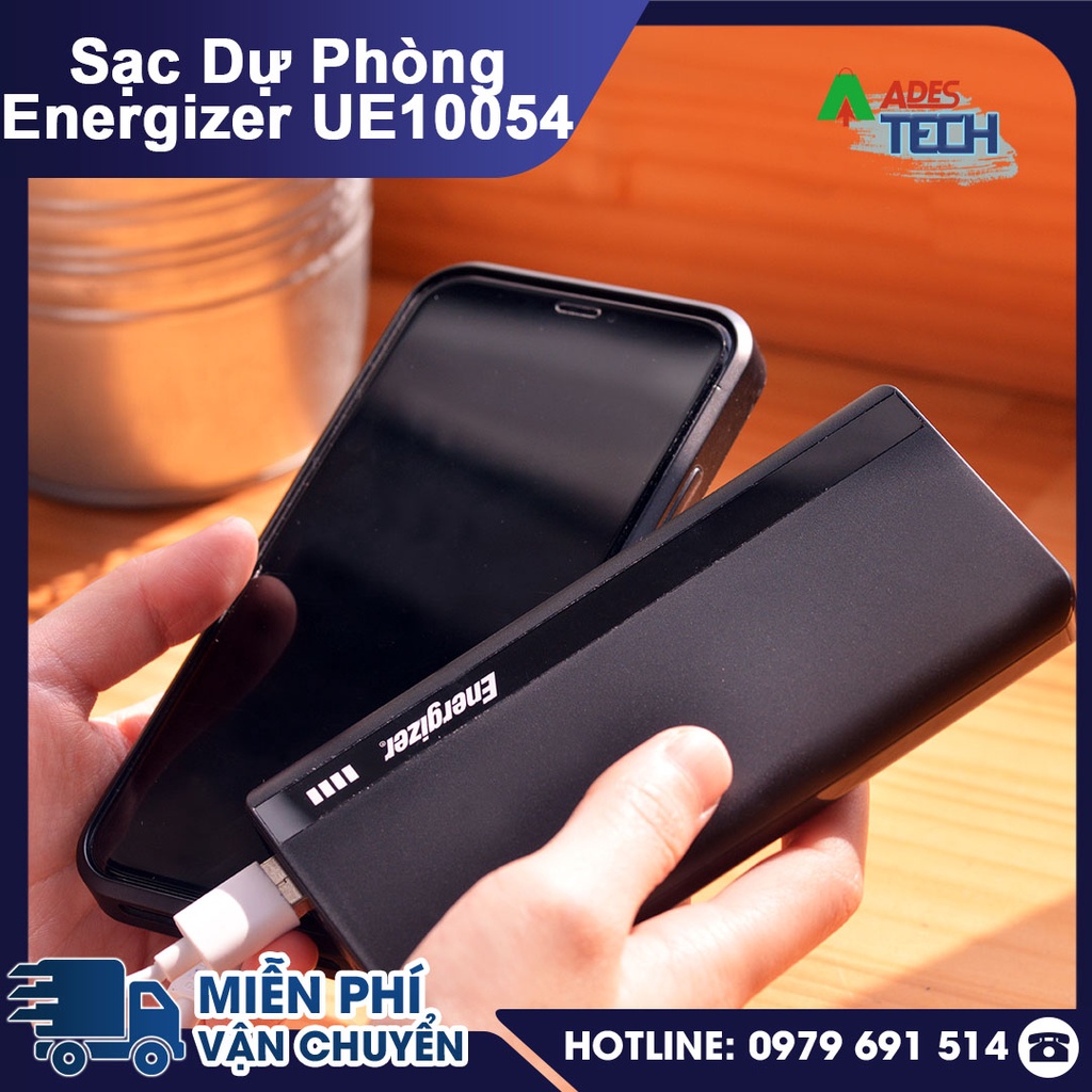 Sạc Dự Phòng Energizer UE10054 10,000mAh | Xạc Đa Thiết Bị | Bảo Hành 24 Tháng