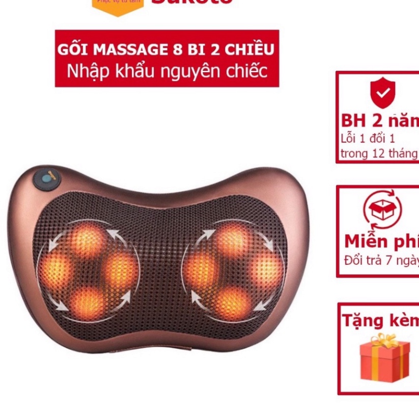 Gối Massage Hồng Ngoại Chính Hãng - Thiết Bị Massage Cổ- Vai- Gáy