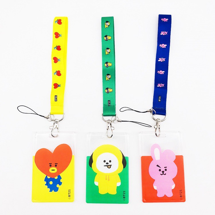 BTS BT21 Dây Đeo Thẻ Id In Hình Các Nhân Vật Bt21 Của Bts