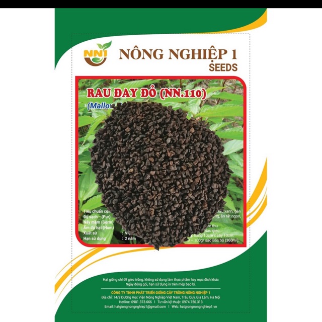 Hạt giống rau đay đỏ- gói 20gr