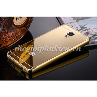 Ốp lưng tráng gương viền kim loại Xiaomi Mi4 bo tròn