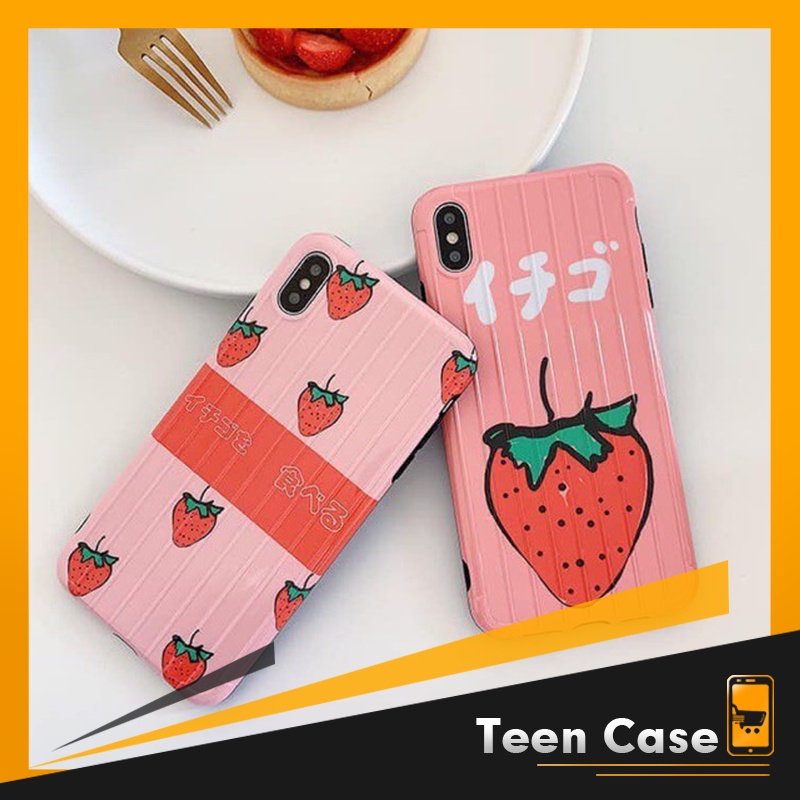 Ốp lưng Iphone FREESHIP 50K TPU hình DÂU TÂY dễ thương cho iPhone 6/6s/6plus/6sPlus/7Plus/8Plus/X/Xs