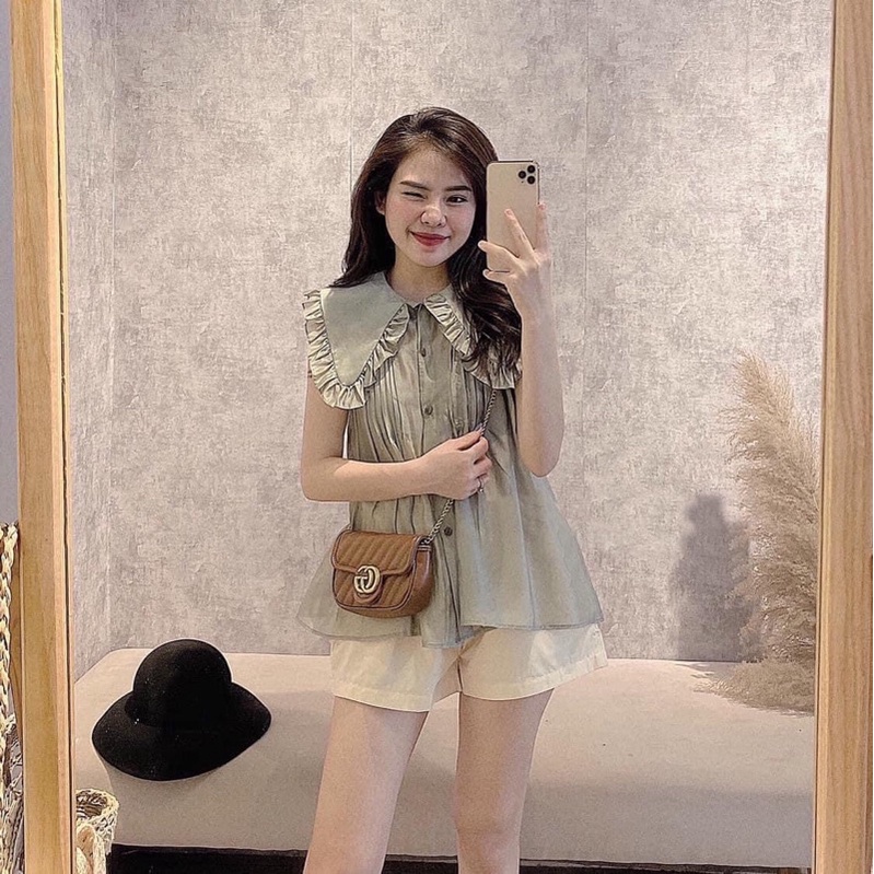 Túi chữ G nâu tây sang chảnh size 18fullbox