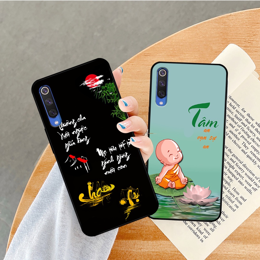 Ốp lưng Xiaomi Mi 9 - Mi 9 SE in hình phong cách chữ thư pháp cha mẹ, tài lộc