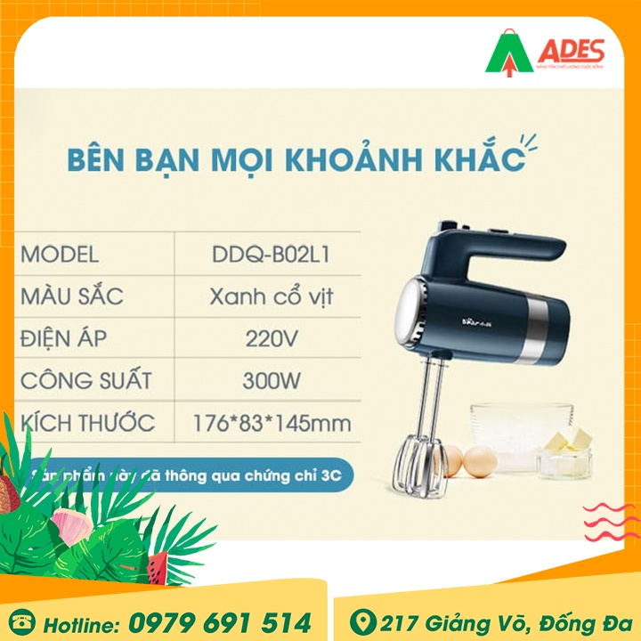 Máy đánh trứng cầm tay Bear HM-B01V1 - BẢN QUỐC TẾ - Bảo Hành Chính Hãng - Máy Đánh Trứng, Trộn Thực Phẩm - NEW 2021