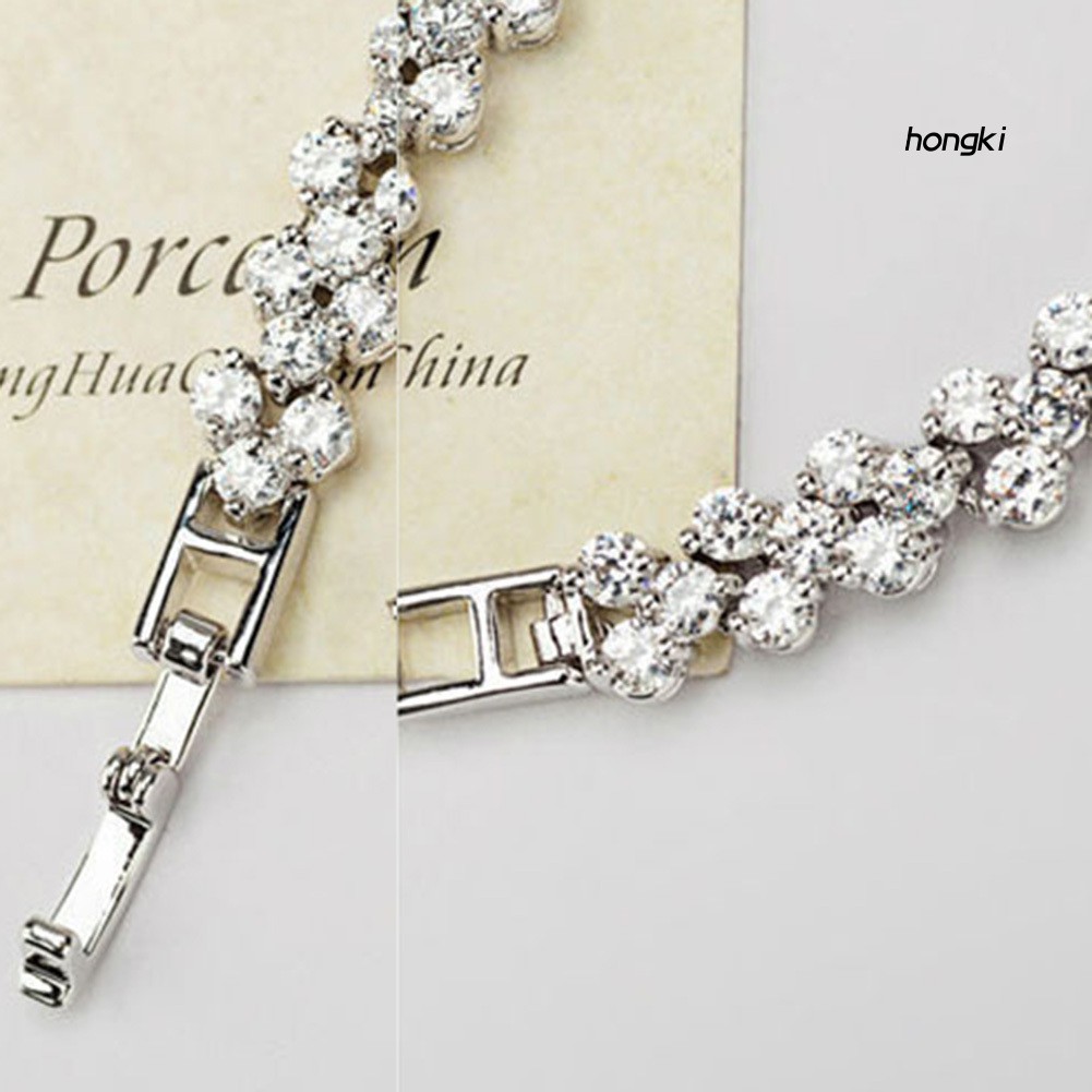 Vòng đeo tay đính kim cương giả sang trọng thời trang cho nữ