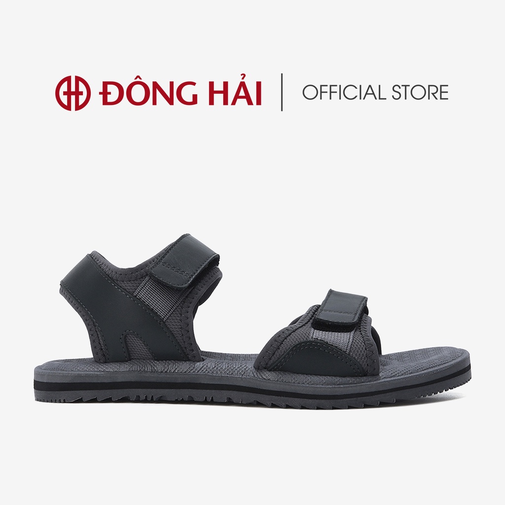 Giày Sandal nam Đông Hải thiết kế quai ngang vải dệt phối da trơn thời trang chắc chắn đế cao su siêu nhẹ - S3222